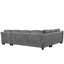 Canapé modulaire Canapé rembourré en chenille de 111,8 po en U avec repose-pieds de rangement mobile pour le salon-5802089
