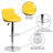 Occoquan Vinyl Bucket Seat Adjustable Height Barstool with Diamond Pattern Back-2090003965