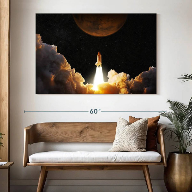 Oberle Rocket Launch, 34" H x 51" W