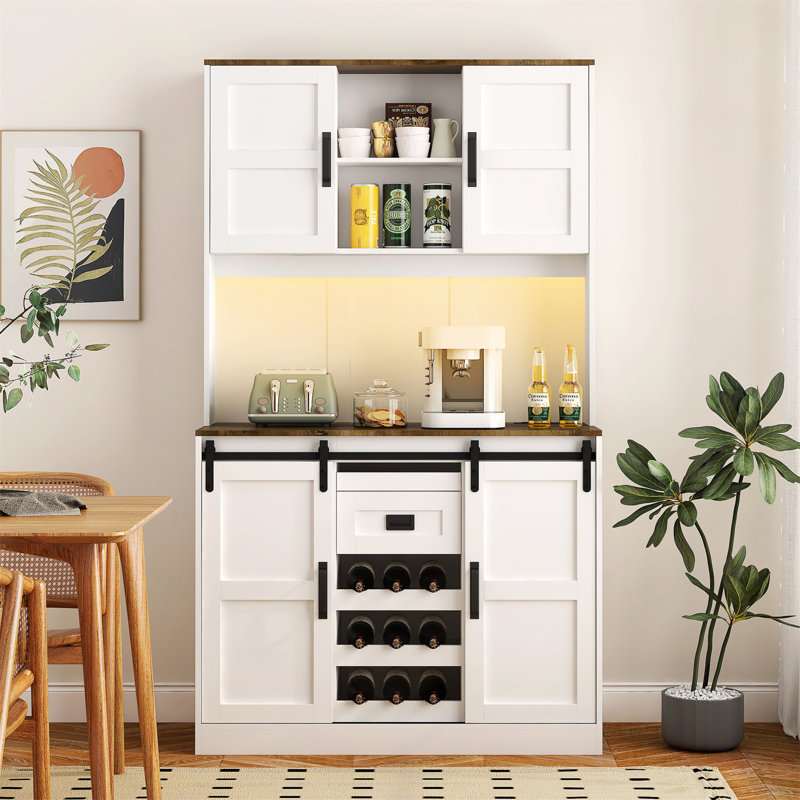 Armoire de bar polyvalente avec rangement abondant et porte élégante