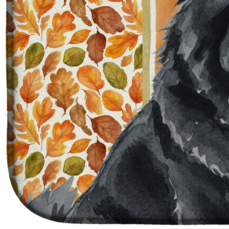 Black Chow Chow Heirloom Fall Dish Drying Mat