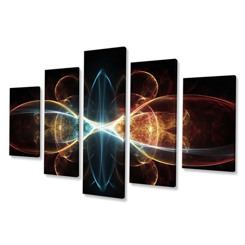 Quantum Twin Flames II - Fractals Canvas Print - 5 Panels