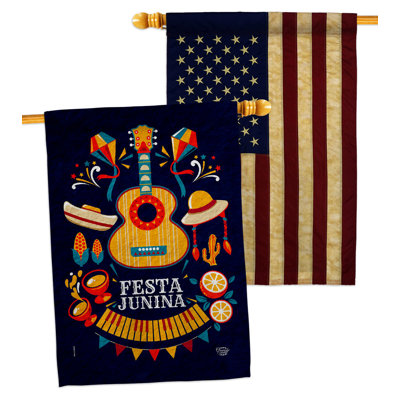 Drapeau de maison en polyester 2 côtés 3 pi 3 po x 2 pi