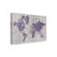 «Old World Map Purple Gray» par Wild Apple Portfolio - impression sur toile-720927509