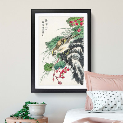 Japanese Hawfinch by Numata Kashu - Picture Frame Painting Print