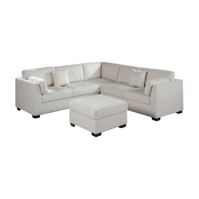 Sectional sofa with footstool