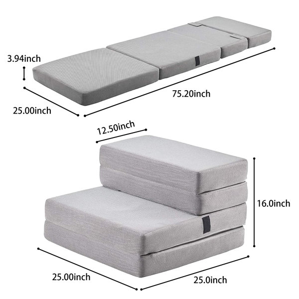 Alwyn Home Newfane 4'' Memory Foam Futon Mattress FutonMattress & Reviews