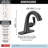 Arvo Matte Black Bathroom Faucet with Sprayer, Single Hole Bathroom Sink Faucet with Pull Out Sprayer for Vanity, Push-Pop Drain, Matte Black-103531868