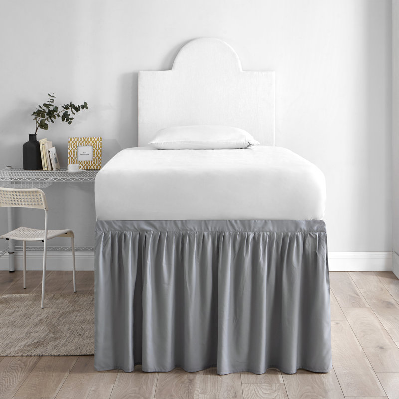 Ruffled Bed Skirt, Alloy, Twin XL
