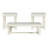 Transitional 3Pcs Square Marble Table Set With Two End Tables, 52-Inch Modern Coffee Table Set For Living Room