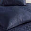 Ensemble de couvre-lit double / grand bleu marine 3 pièces - Tissu en microfibre, rembourrage, lavable à la machine, style romantique style sud-ouest-126012462-126012466