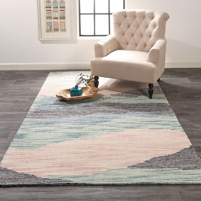 Tapis gris clair / noir Devia, Rectangle 10 pi x 13 pi 2 po