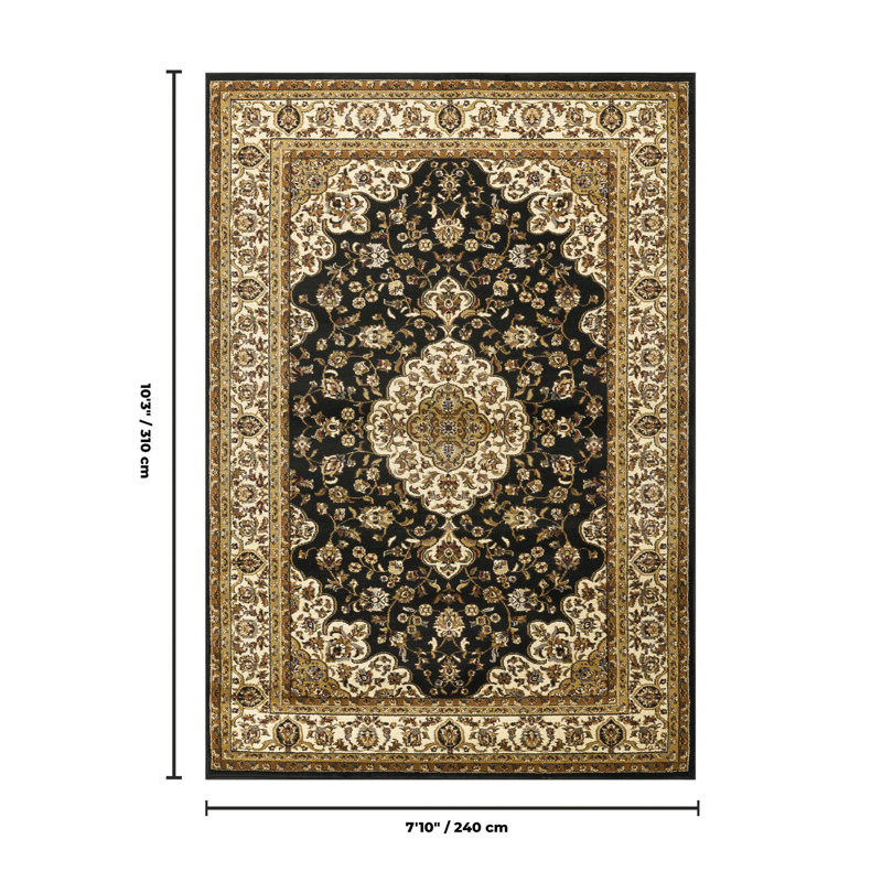 Elvia WF_VIN5003 Black 7'10" x 10'3", 7'10"x10'3"