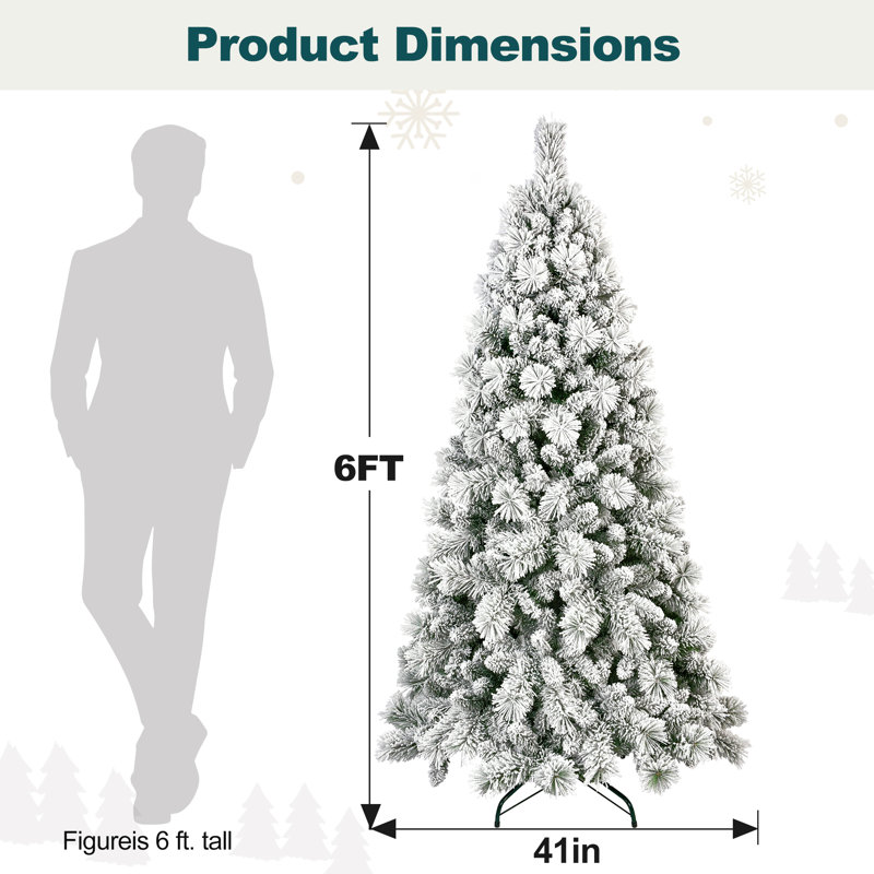 Arbre de Noël artificiel enneigé, 6'