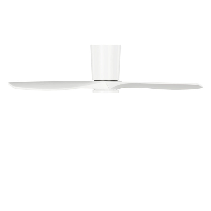 Seyra Smart Hugger LED Ceiling Fan, 44" Wide, Matte White, Matte White