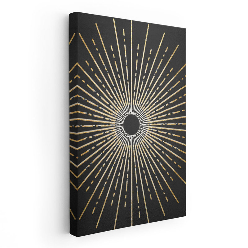 White Gold Burst 1 - reproduction d'art sur toile, H 18 po x l 12 po