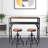 Harel Pine Rectangular Solid Wood Top with Steel Base Dining Table