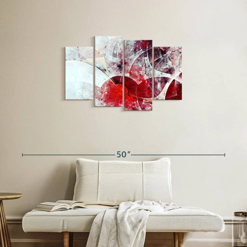 Avery Red Digital Abstract, 22" H x 36" W