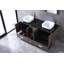 Ensemble de meuble-lavabo double 60 po avec miroir Aldesina