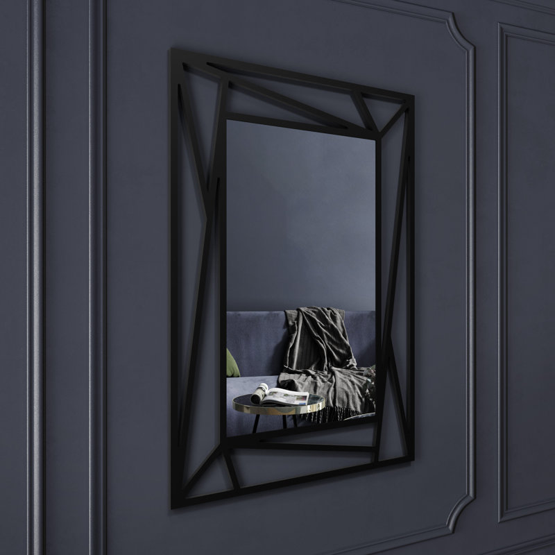 Leyli Engineered Wood Rectangle Wall Mirror