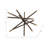 Metal Iron Decorative Object with Abstract Spiked Sculptural Design and Intersecting Rod Structure for Modern Industrial Style Accents and Geometric Artistic Home Decor Display-427348758-427348757