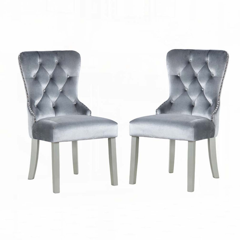 Chaises de salle à manger rembourrées Flannelette