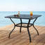 Table de bistro en métal et acier