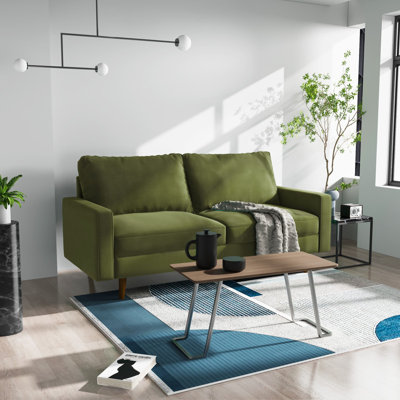 70" Modern Velvet Sofa: Compact 3-Seater Loveseat for Living Room & Apartment|Ergonomic Support + Easy Assembly