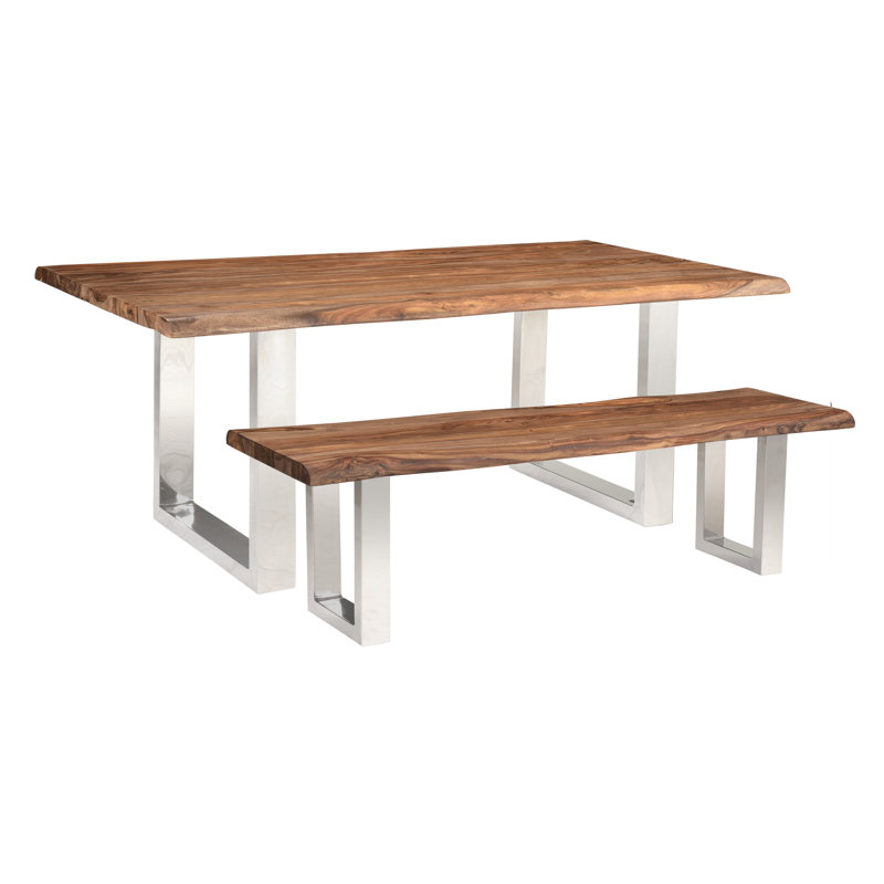 Brownstone 3 - Person Solid Wood Top Dining Set
