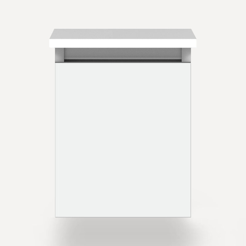 Cartesian Vanity 60" W (4 Drawers), Matte White, Lyra