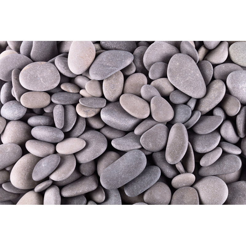 Arminda Arminda Pebble Stones Gray - Wrapped Canvas Print, 30cm H x 46cm W x 3.8cm D