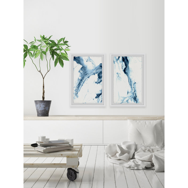 Watery par Marmont Hill - ensemble de 2 reproductions de cadres photo simples, H 18 po x l 12 po