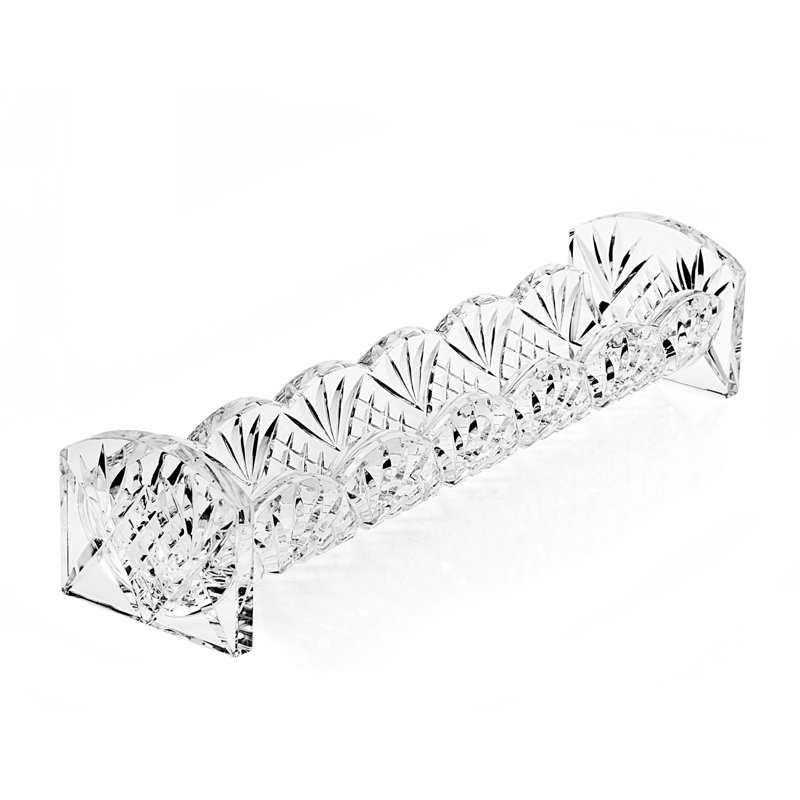 10" Rectangular Cut Crystal Cracker Tray