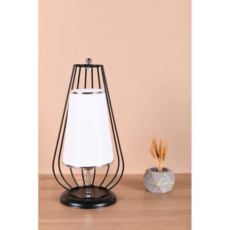 Novelty Lamp, Black/Silver, White