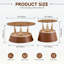 Ensemble de tables basses gigognes en verre trempé transparent, parfait pour les espaces de vie modernes et polyvalents-60190712