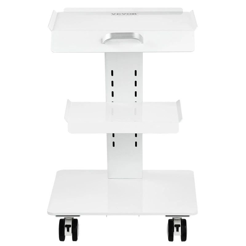 Chariot de laboratoire mobile à 3 niveaux, chariot de transport roulant sur plateau (charge de 220 lb) - parfait pour les fournitures médicales et de beauté, tablettes de 15,75 po x 16,34 po x 23,82 po (espace suffisant), roulettes silencieuses (mobilité douce), assemblage rapide en 10 minutes