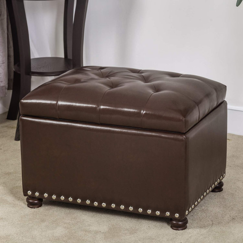 Menendez Faux Leather Ottoman