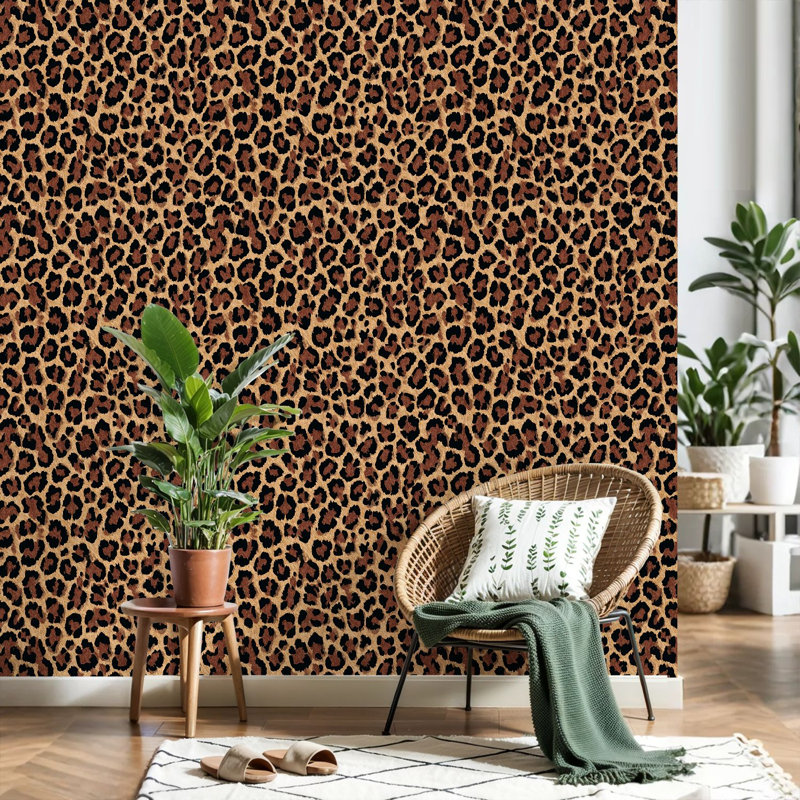 Papier peint auto-adhésif Peler and Stick Leopard, L 118,08 po x l 24 po