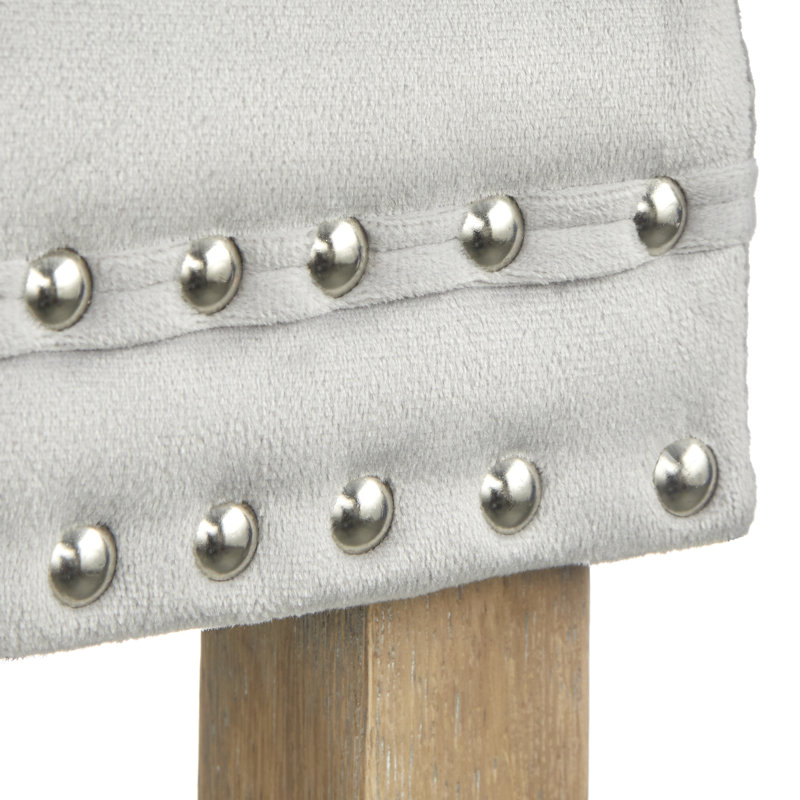 Chaise d'appoint rembourrée en velours Eries, Gris