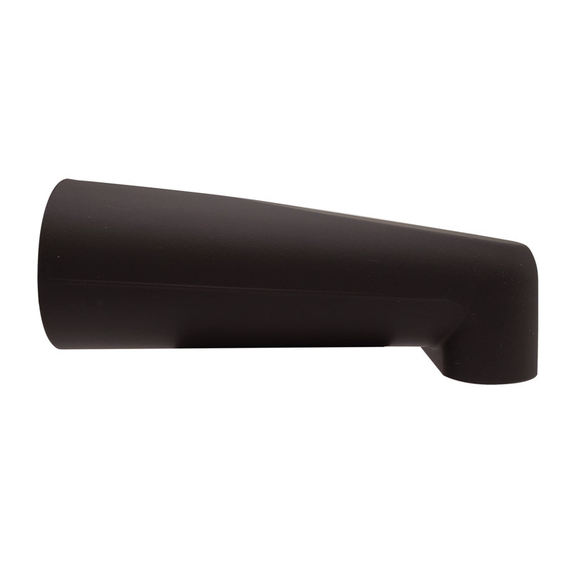 7" Reach Solid Brass Wall Mount Tub Spout, Oil Rubbed Bronze