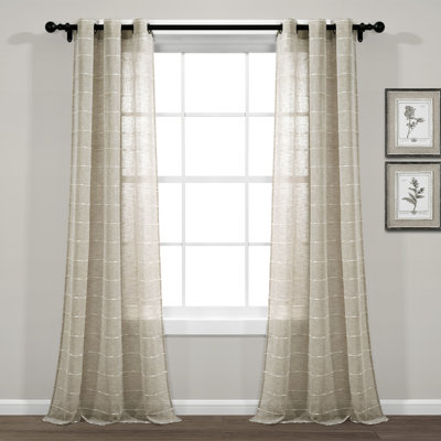 Paire de rideaux transparents 