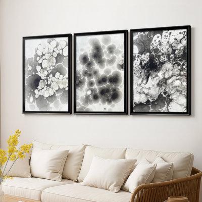 Marble VII - Toile tendue avec châssis sur mesure - 3 pièces