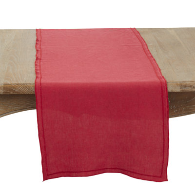 Stonewashed Overlock Edge Table Runner