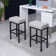 Counter Height Bar Stools Set of 2,Modern Kitchen Bar Stools, Metal Legs Backless Saddle Stool Chair