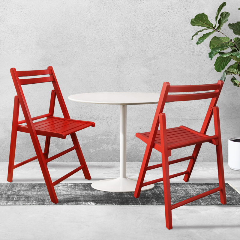 Ensemble de chaises pliantes Donnis, Rouge
