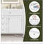 Meuble-lavabo moderne 36 po avec lavabo supérieur