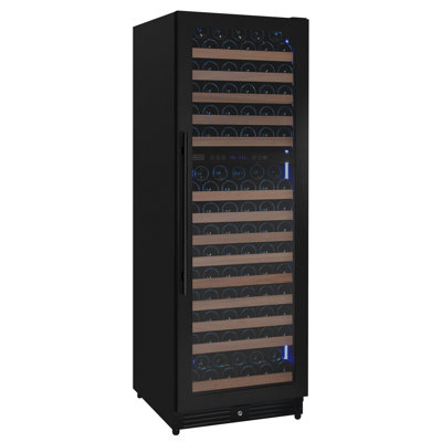 Reserva Series 172 Bottle Dual Zone Built-in Wine Refrigerator With Black Metal Door -