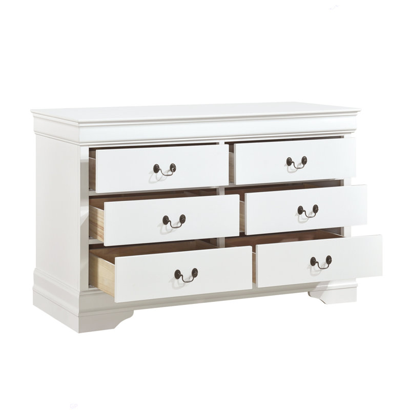 Commode blanche traditionnelle de style Louis Phillippe