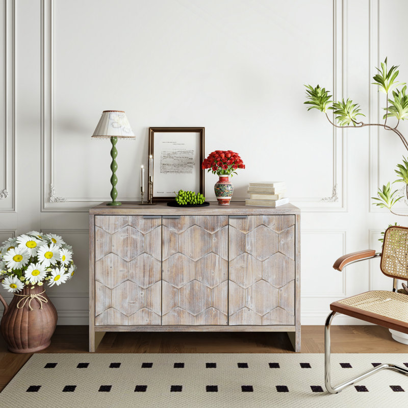 Philus Accent Cabinet, Natural Wood, 31.49" H x 46.25" W x 15.7" D