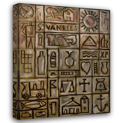 "Constructive Painting" by  Joaquín Torres-García - Gallery Wrap Canvas Wall Art